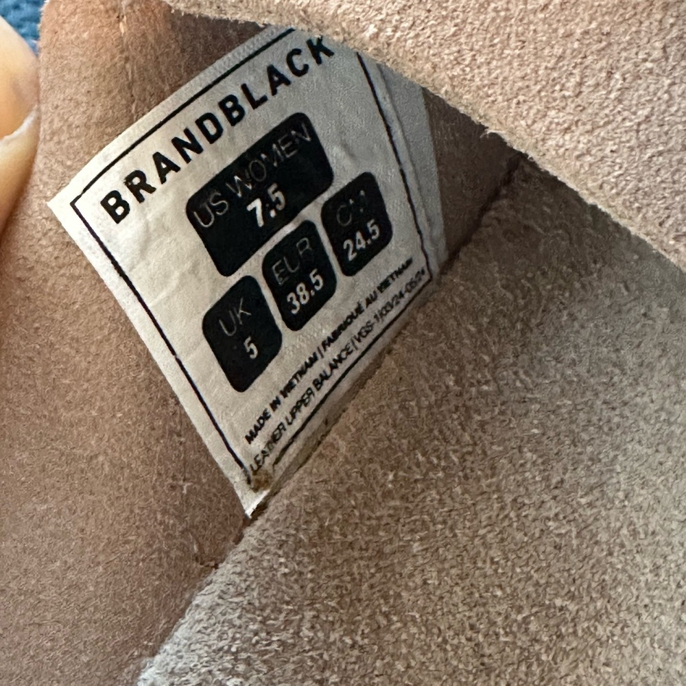🆕 Brandblack Women’s Taupe Leather Mules. Size 7.5. - Picture 5 of 16